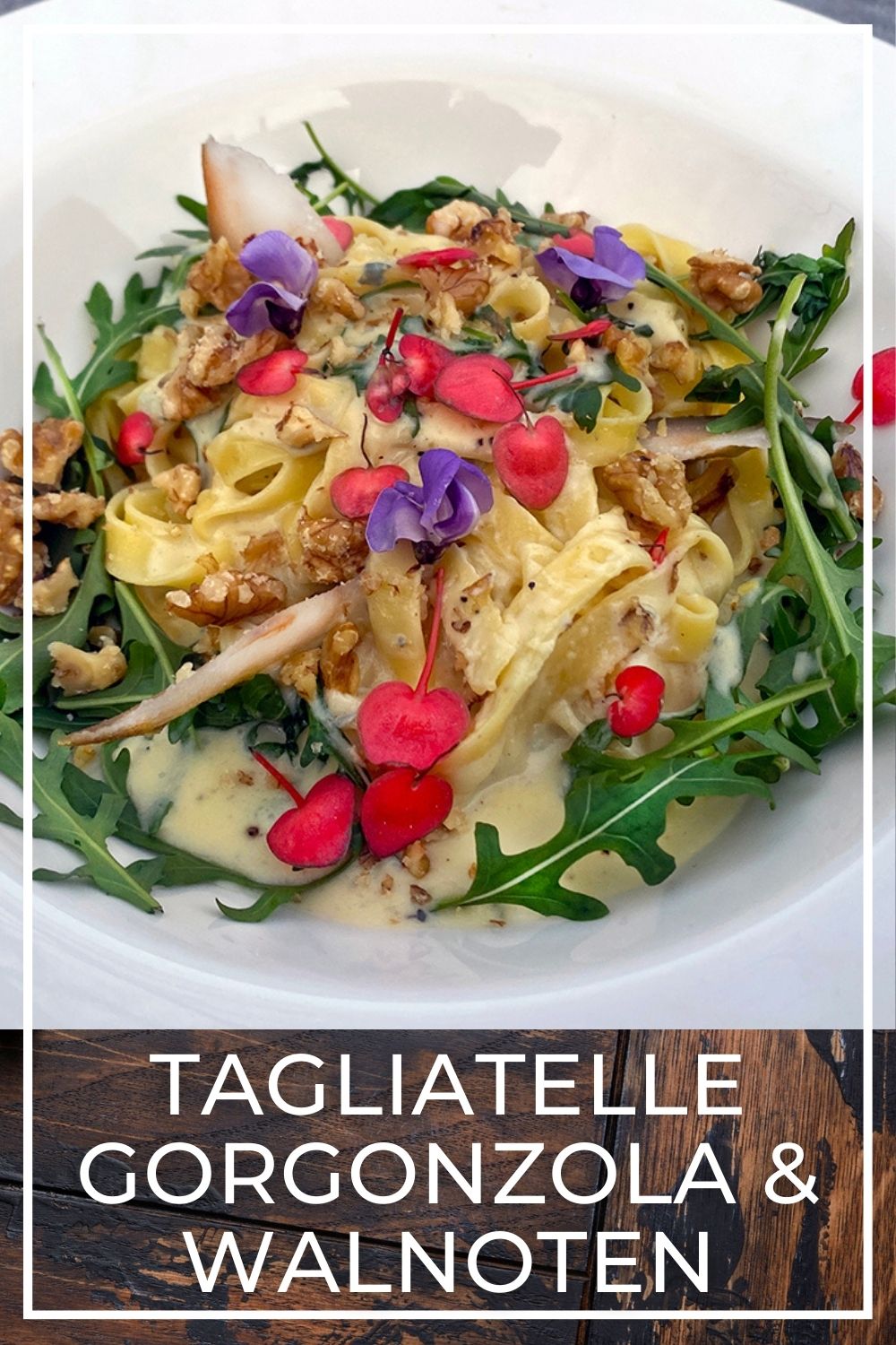 Tagilatelle met gorgonzola ROOMSAUS en walnoten