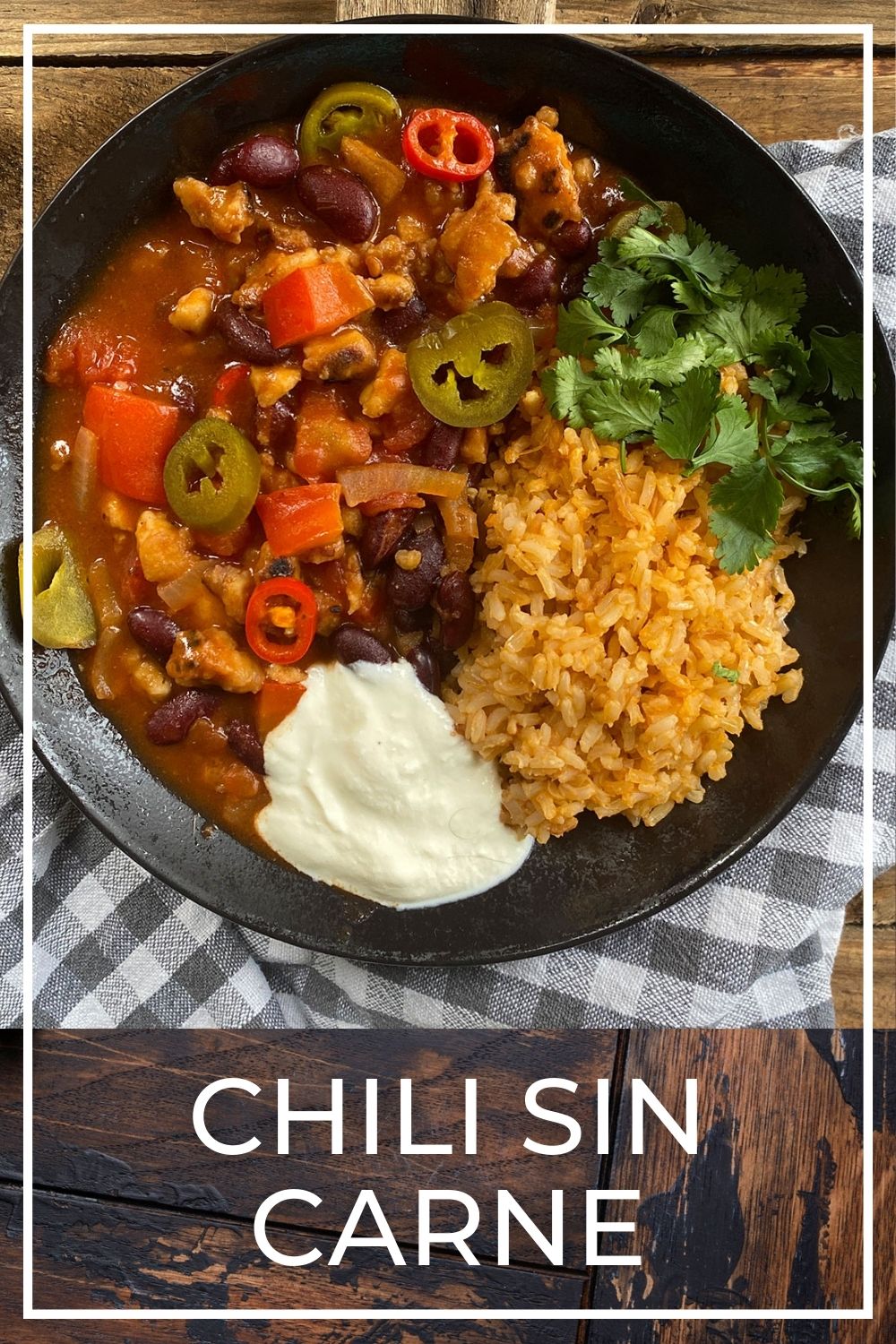 Chili sin carne mexicaanse bonenstoof zonder vlees met rode rijst