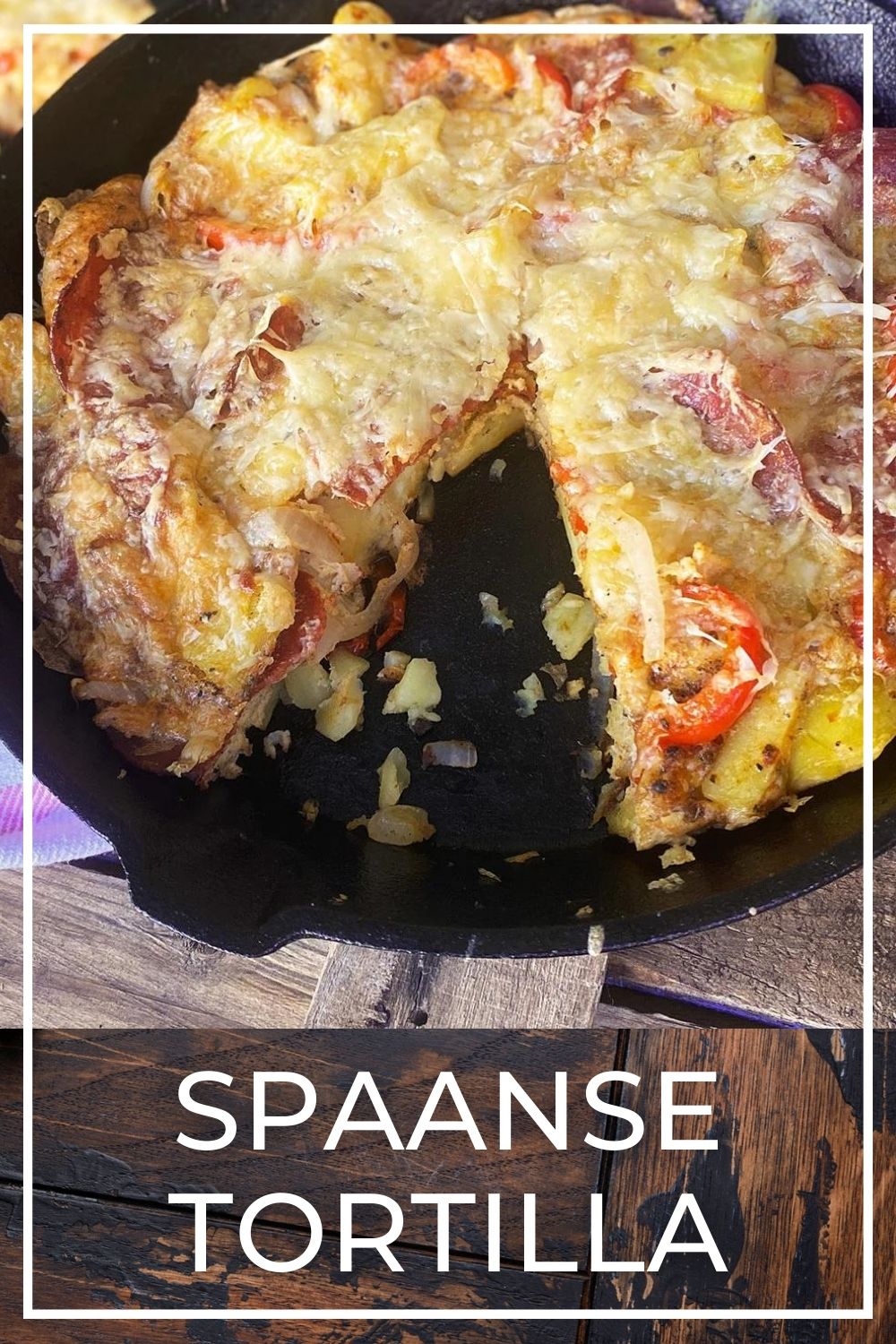 Spaanse aardappeltortilla met chorizo snelle versie