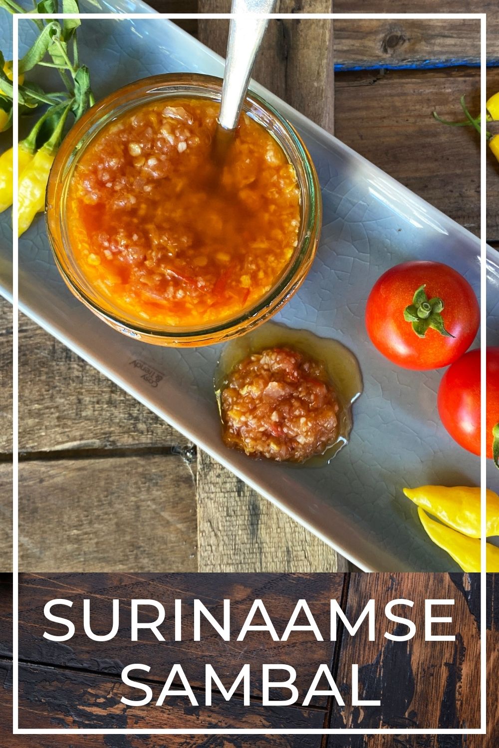 Surinaamse sambal met madame jeanette of lemon drop pepers