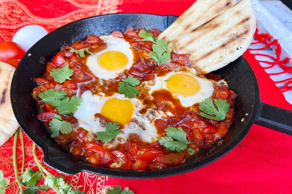 Vegetarisch Shakshuka recept lekker en makkelijk