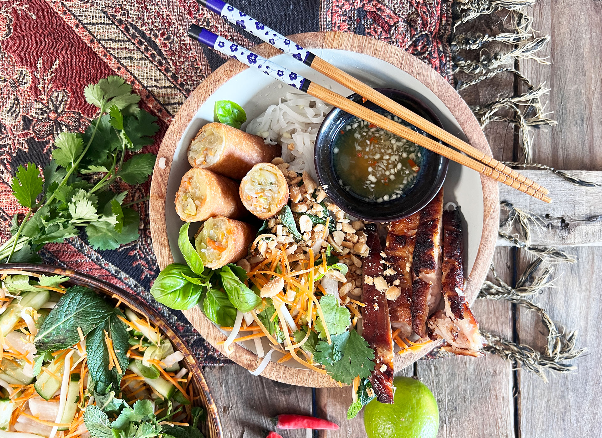 Bun Cha Vietnamese Noedelsalade