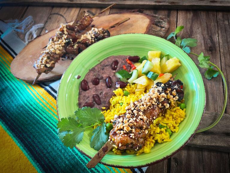 Orange-chicken-rice-&-Beans