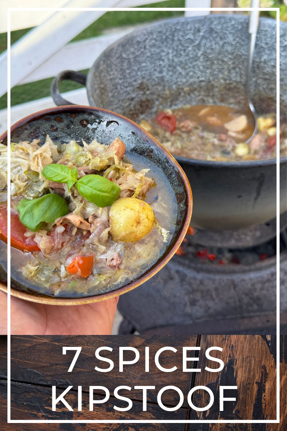 Jordanian chicken stew with vegetables and 7 spices, slow-cooked over an open fire