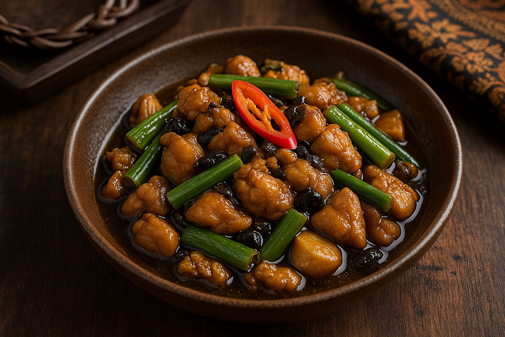 Ajam Tao Tjo (Kip in zwarte bonensaus)