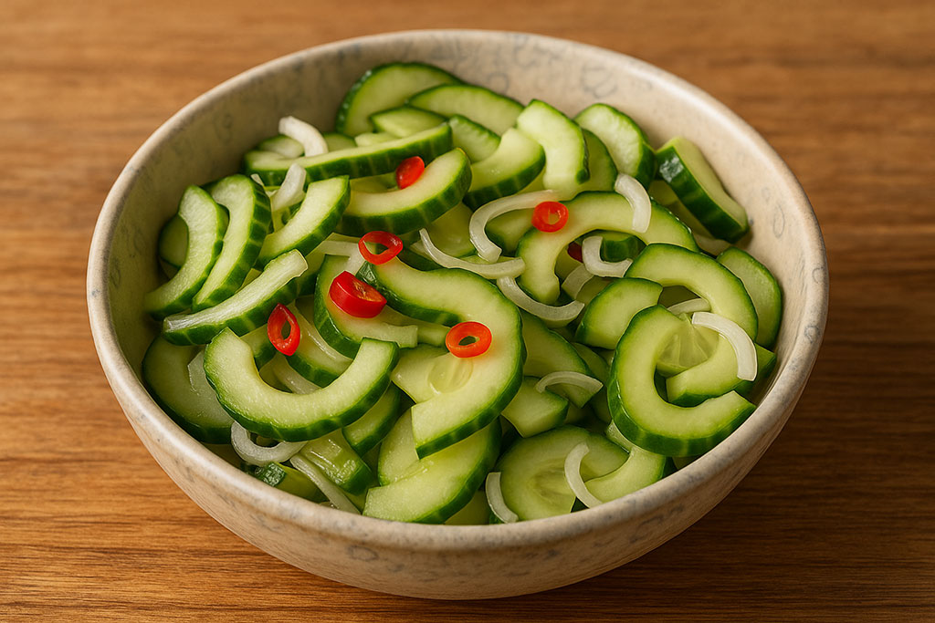 Atjar Ketimoen (zoetzure komkommer) € 1,00 p.p.