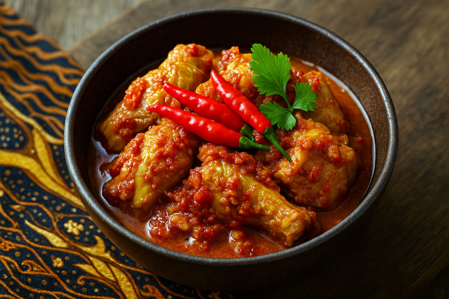 Ayam Rica Rica (kip in chili) € 3,00 p.p.