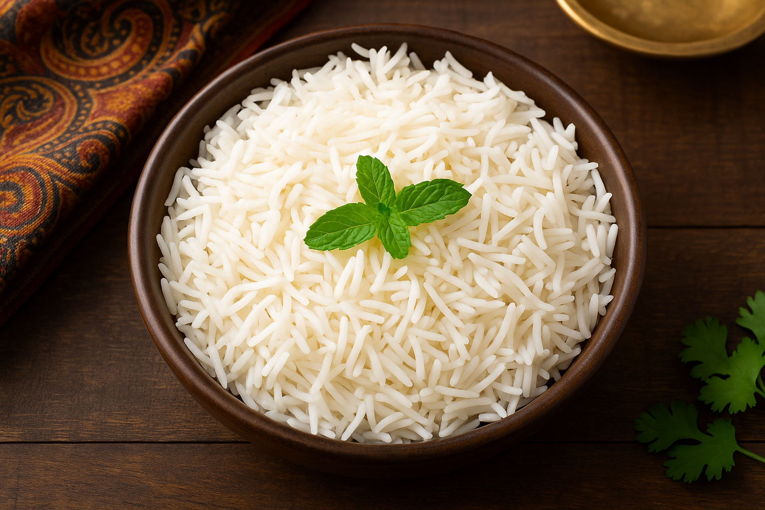 Basmati rijst (gekookte witte rijst rijst)