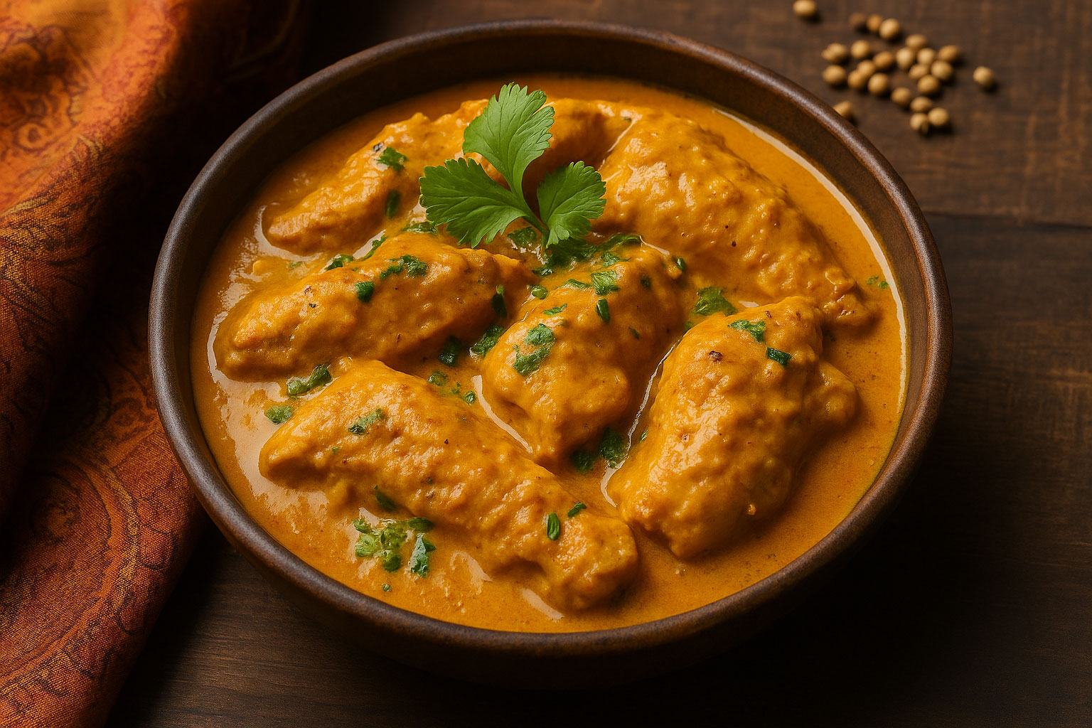 Chicken Korma (Kip in milde currysaus)