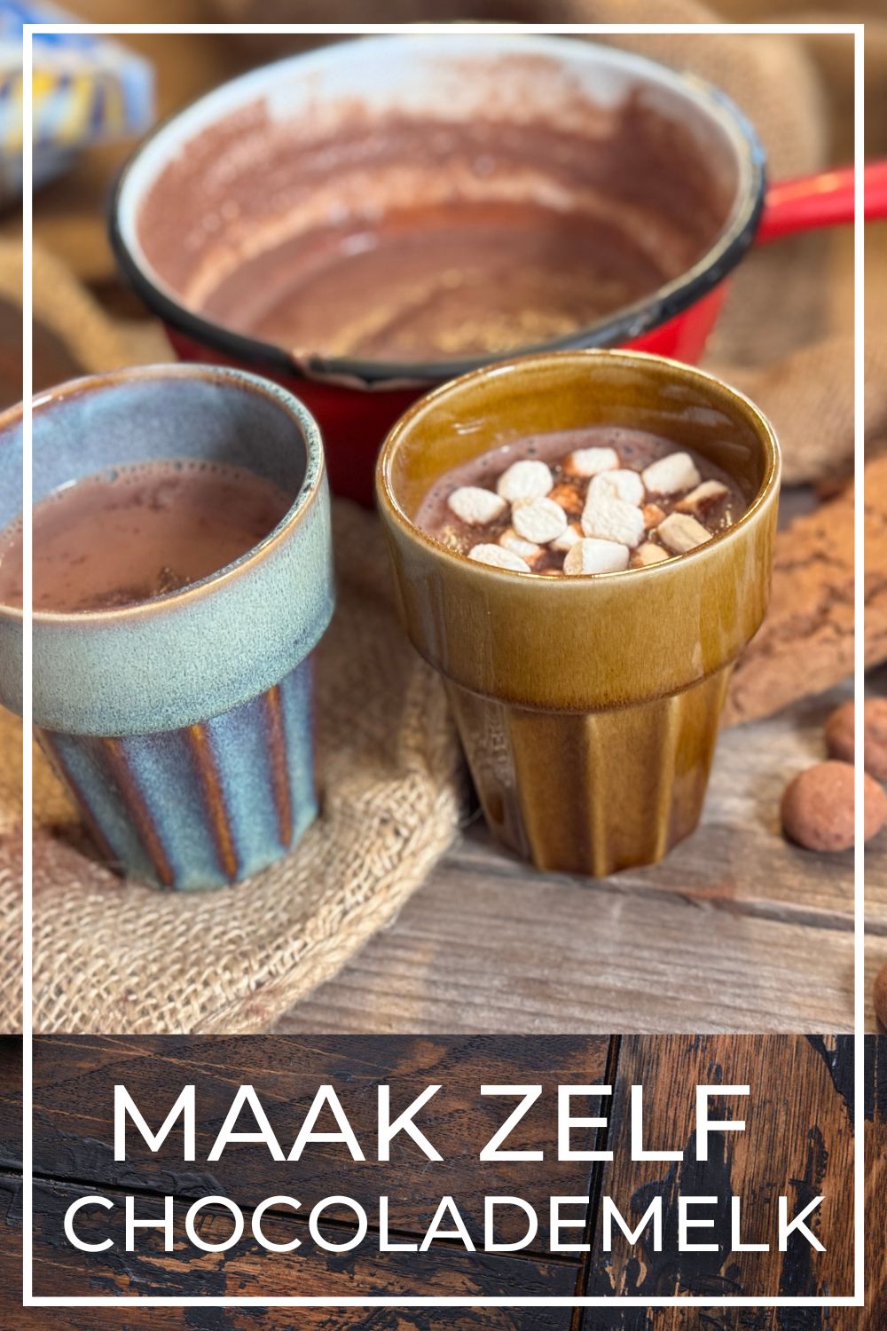 Traditional Dutch hot chocolate served on Saint Nicholas evening.