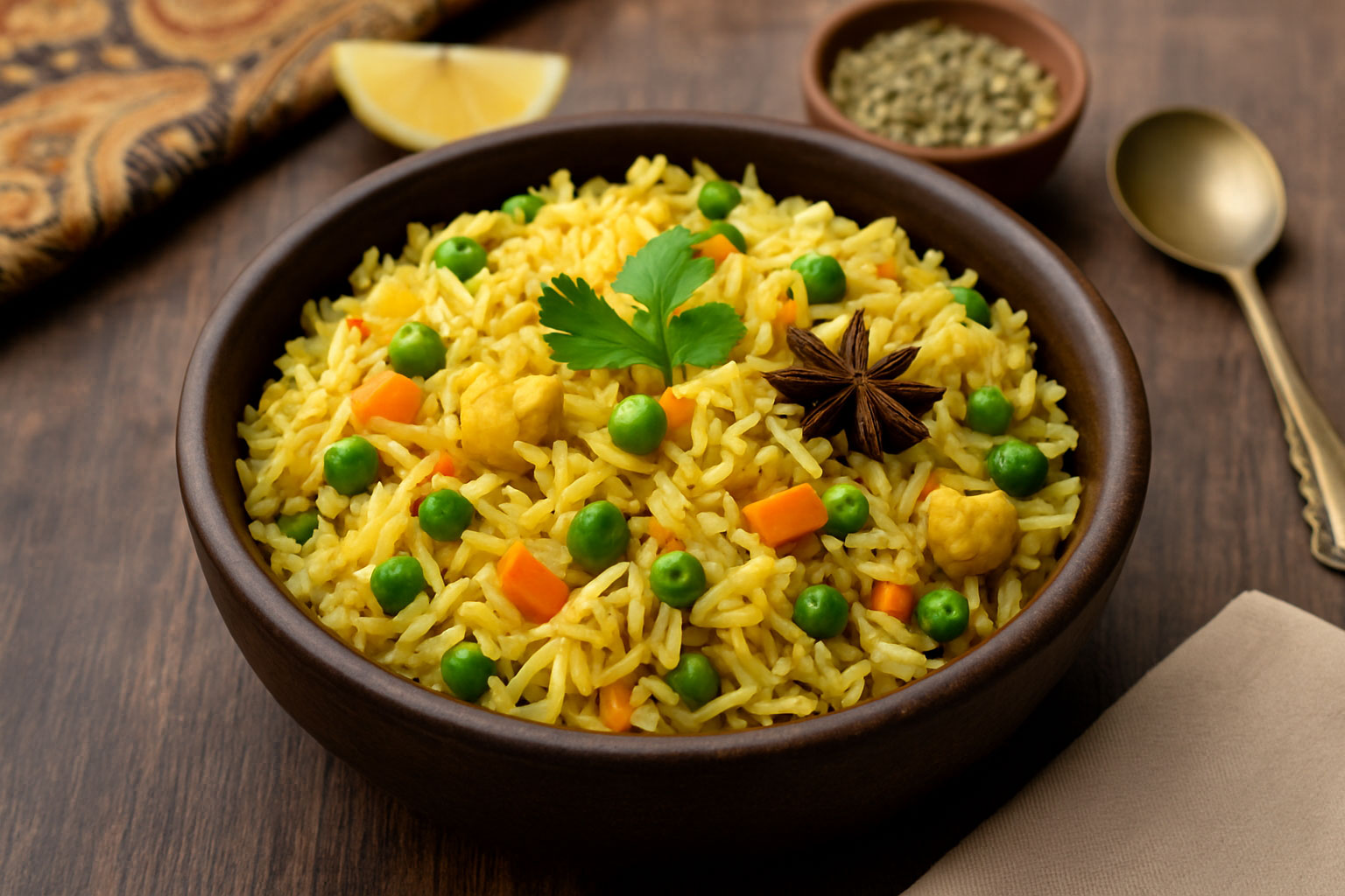 Pulao (rijst met specerijen en groenten)