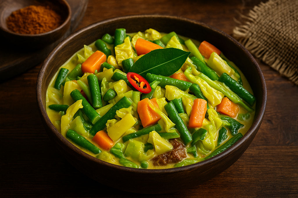 Sayur Lodeh (Gemengde groeten in kokossaus)