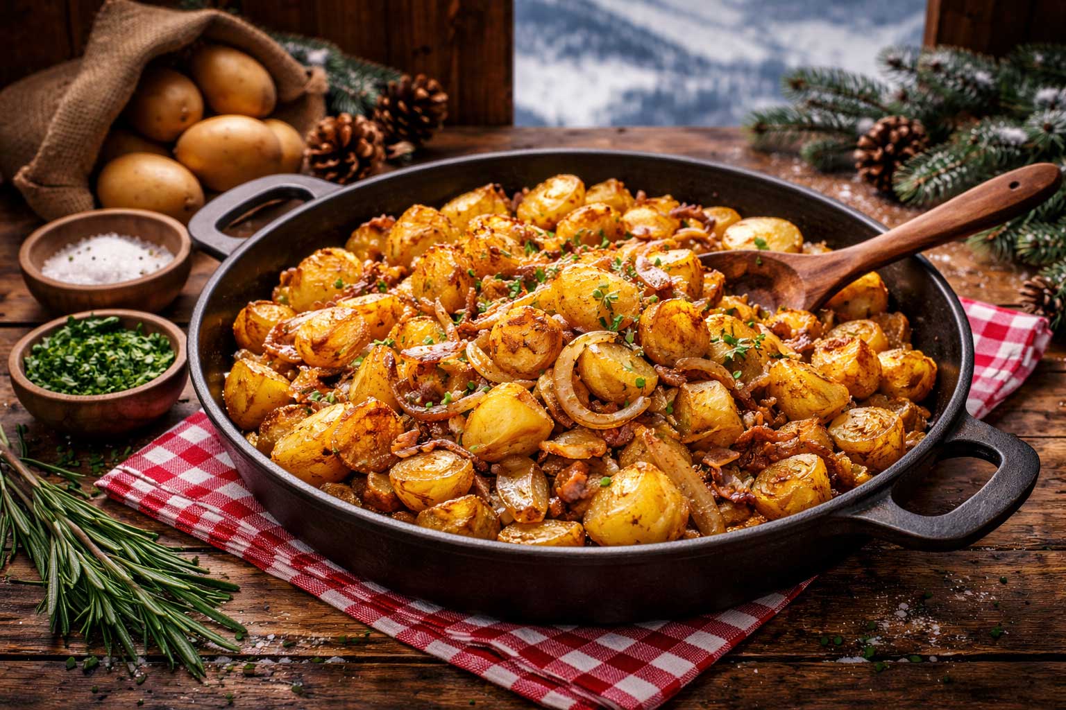 Bratkartoffeln met ui