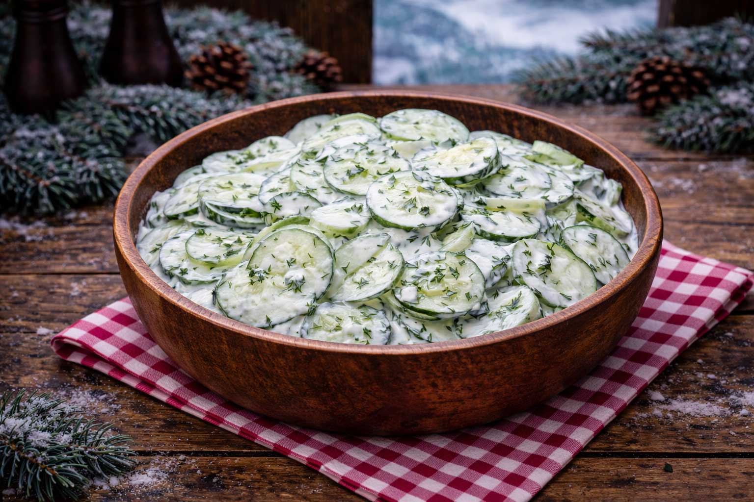 Gurkensalat (frisse komkommersalade)