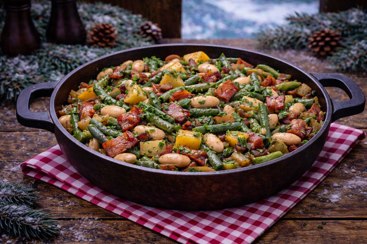 Tiroler Bohnen (bonen met ui)