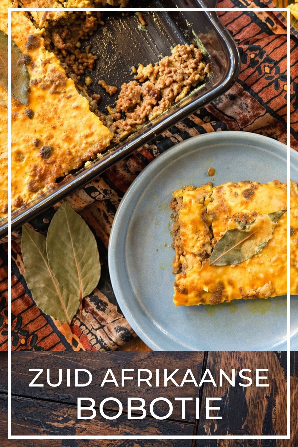 South African bobotie with yellow rice and raisins