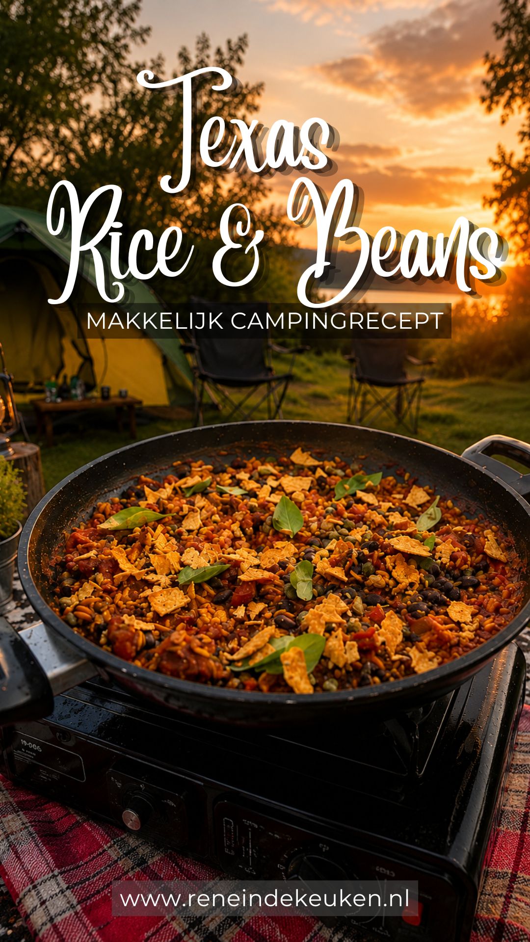 Outdoor cooking rice & beans recipe